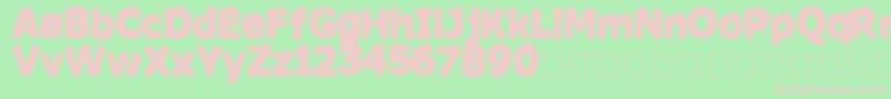 HairyMonsterSolid Font – Pink Fonts on Green Background