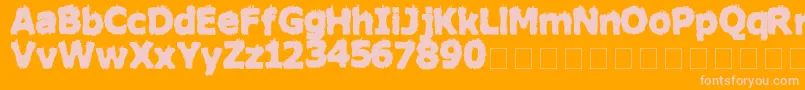 HairyMonsterSolid Font – Pink Fonts on Orange Background