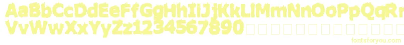 Шрифт HairyMonsterSolid – жёлтые шрифты