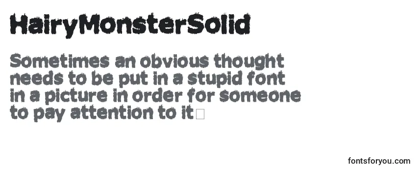 HairyMonsterSolid Font
