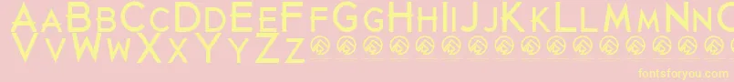 JustdiealreadyBlack Font – Yellow Fonts on Pink Background