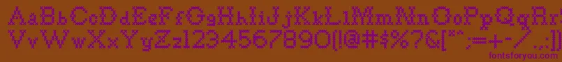 Шрифт Goodbyecrewelworldnf – фиолетовые шрифты на коричневом фоне