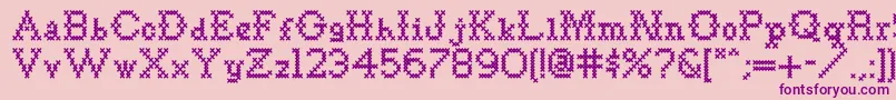 Goodbyecrewelworldnf Font – Purple Fonts on Pink Background