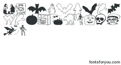 AezHalloweenDingbats font – holiday Fonts