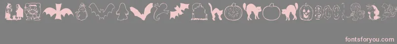 AezHalloweenDingbats Font – Pink Fonts on Gray Background