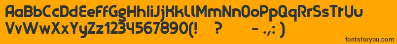 Explora Font – Black Fonts on Orange Background