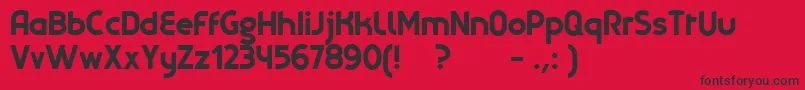 Explora Font – Black Fonts on Red Background