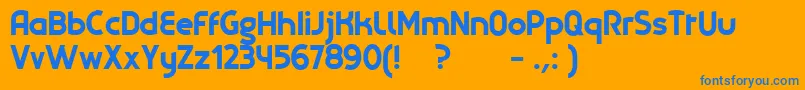 Explora Font – Blue Fonts on Orange Background