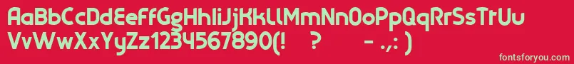 Explora Font – Green Fonts on Red Background