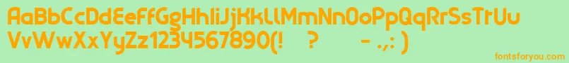 Explora Font – Orange Fonts on Green Background