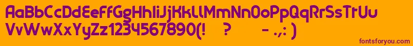 Explora Font – Purple Fonts on Orange Background