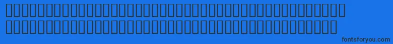 フォントTechniclite – 黒い文字の青い背景