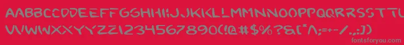 2toonv2e Font – Gray Fonts on Red Background