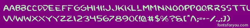 2toonv2e Font – Green Fonts on Purple Background