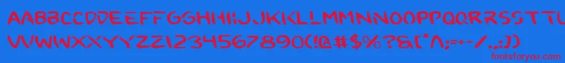 2toonv2e Font – Red Fonts on Blue Background