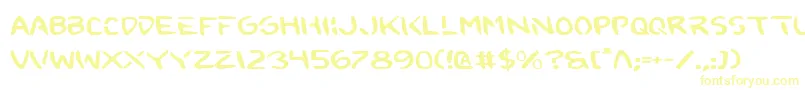 2toonv2e Font – Yellow Fonts on White Background