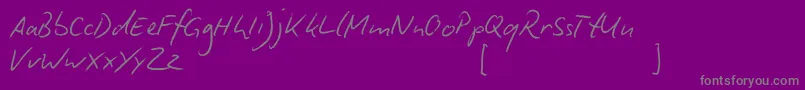 Шрифт BiroScript – серые шрифты на фиолетовом фоне