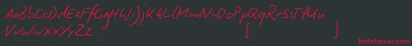 BiroScript Font – Red Fonts on Black Background