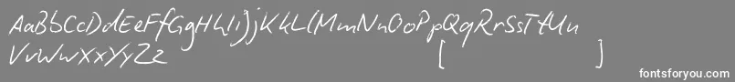 Шрифт BiroScript – белые шрифты на сером фоне