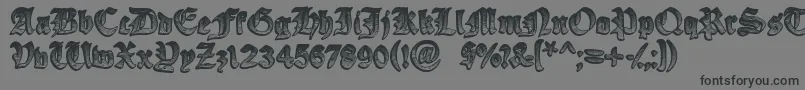 YeOldeOak Font – Black Fonts on Gray Background