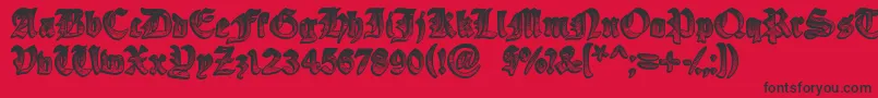 YeOldeOak Font – Black Fonts on Red Background