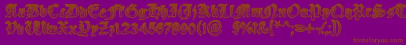 YeOldeOak Font – Brown Fonts on Purple Background