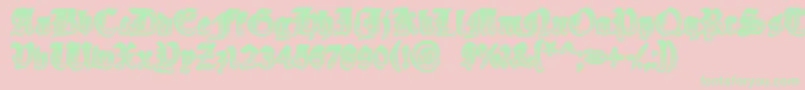 YeOldeOak Font – Green Fonts on Pink Background