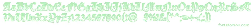 YeOldeOak Font – Green Fonts on White Background