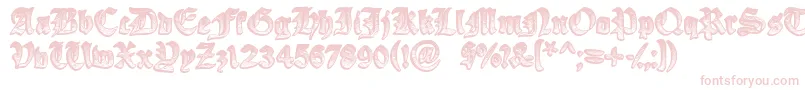 YeOldeOak Font – Pink Fonts on White Background