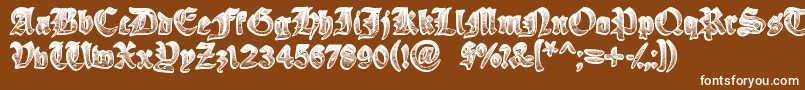YeOldeOak Font – White Fonts on Brown Background