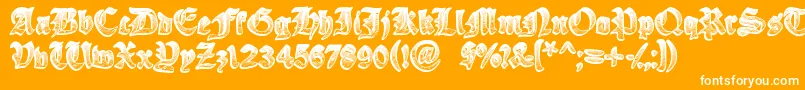 YeOldeOak Font – White Fonts on Orange Background