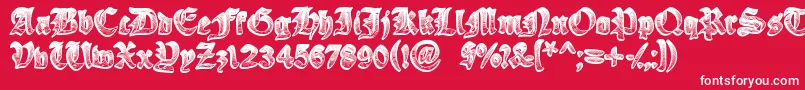 YeOldeOak Font – White Fonts on Red Background