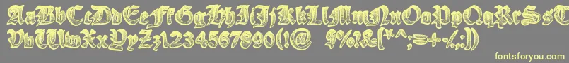 YeOldeOak Font – Yellow Fonts on Gray Background