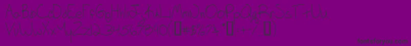 Keagan-fontti – mustat fontit violetilla taustalla