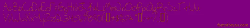 Keagan Font – Brown Fonts on Purple Background