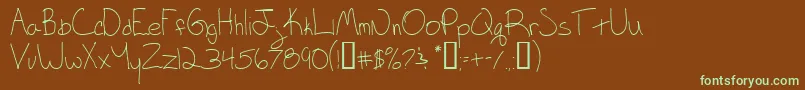 Keagan Font – Green Fonts on Brown Background
