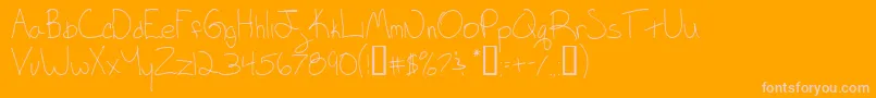 Keagan Font – Pink Fonts on Orange Background