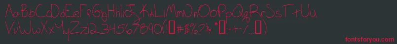 Keagan Font – Red Fonts on Black Background