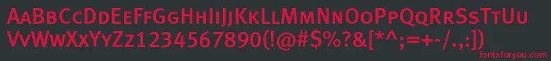Metamediumcapslfc Font – Red Fonts on Black Background