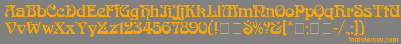 Arnold Font – Orange Fonts on Gray Background