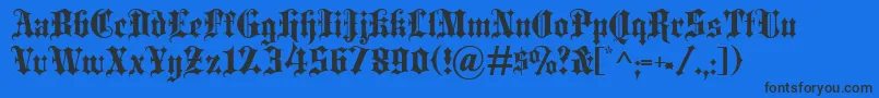 Saiba mais sobre a fonte Blackletter Fonte Blackletter – fontes pretas em um fundo azul