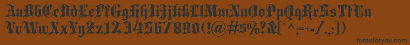 fuente Blackletter – Fuentes Negras Sobre Fondo Marrón