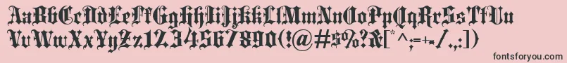 Fonte Blackletter – fontes pretas em um fundo rosa