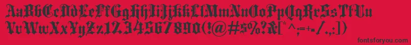 fuente Blackletter – Fuentes Negras Sobre Fondo Rojo