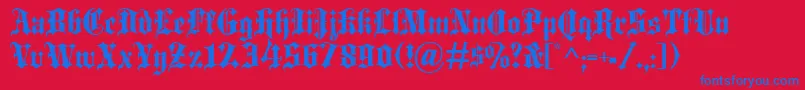 fuente Blackletter – Fuentes Azules Sobre Fondo Rojo
