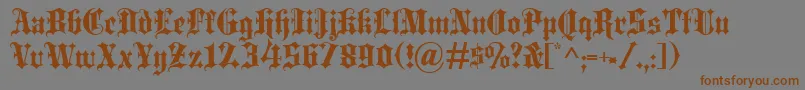 Blackletter Font – Brown Fonts on Gray Background