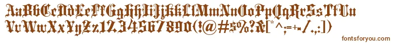 Fonte Blackletter – fontes marrons em um fundo branco