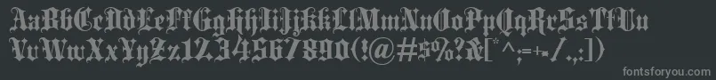 Blackletter-Schriftart – Graue Schriften auf schwarzem Hintergrund