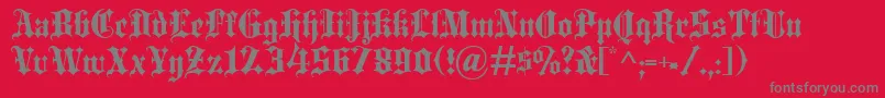 Blackletter Font – Gray Fonts on Red Background