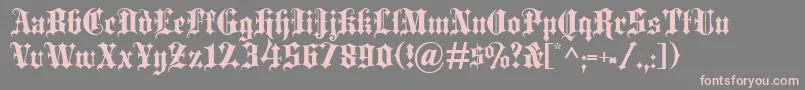 Blackletter Font – Pink Fonts on Gray Background